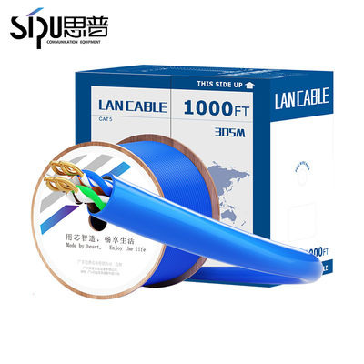 quality Cat5e 1000ft UTP FTP SFTP النحاس النقي 24AWG شبكة Ethernet كابل LAN factory
